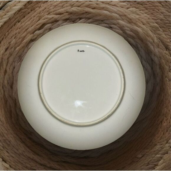 Vintage Hand Painted Signed By Artist Plate Purple Flower - Picture 2 of 4